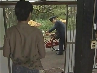 Japanese postman gets a blowjob from a