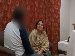 Desi Auntie's steamy  scandal grasped on