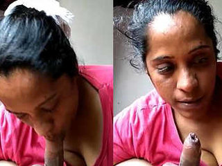 Mallu aunty gives a hot oral pleasure in
