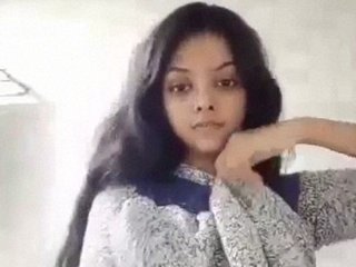 Bare desi stunner unclothes down and
