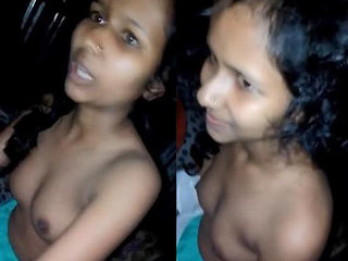 Desi  with petite bra-stuffers gets her