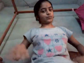 Indian college girl strokes with audio