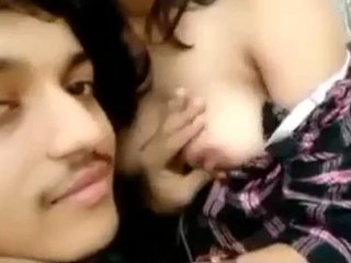 Spunky smooching leads to breast idolize