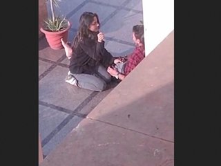 A college schoolgirl gets a suck off in