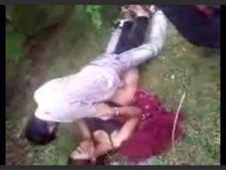 Indian duo gets naughty in a woods