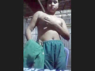 A naked video of a Desi gal undressing