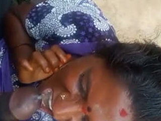 Indian bhabhi drinks jizm in a brief vid